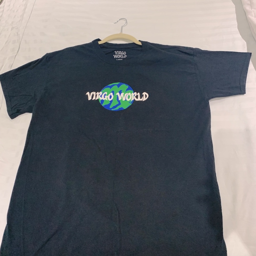 Lil Tecca Black Virgo World Globe T-Shirt - Men L